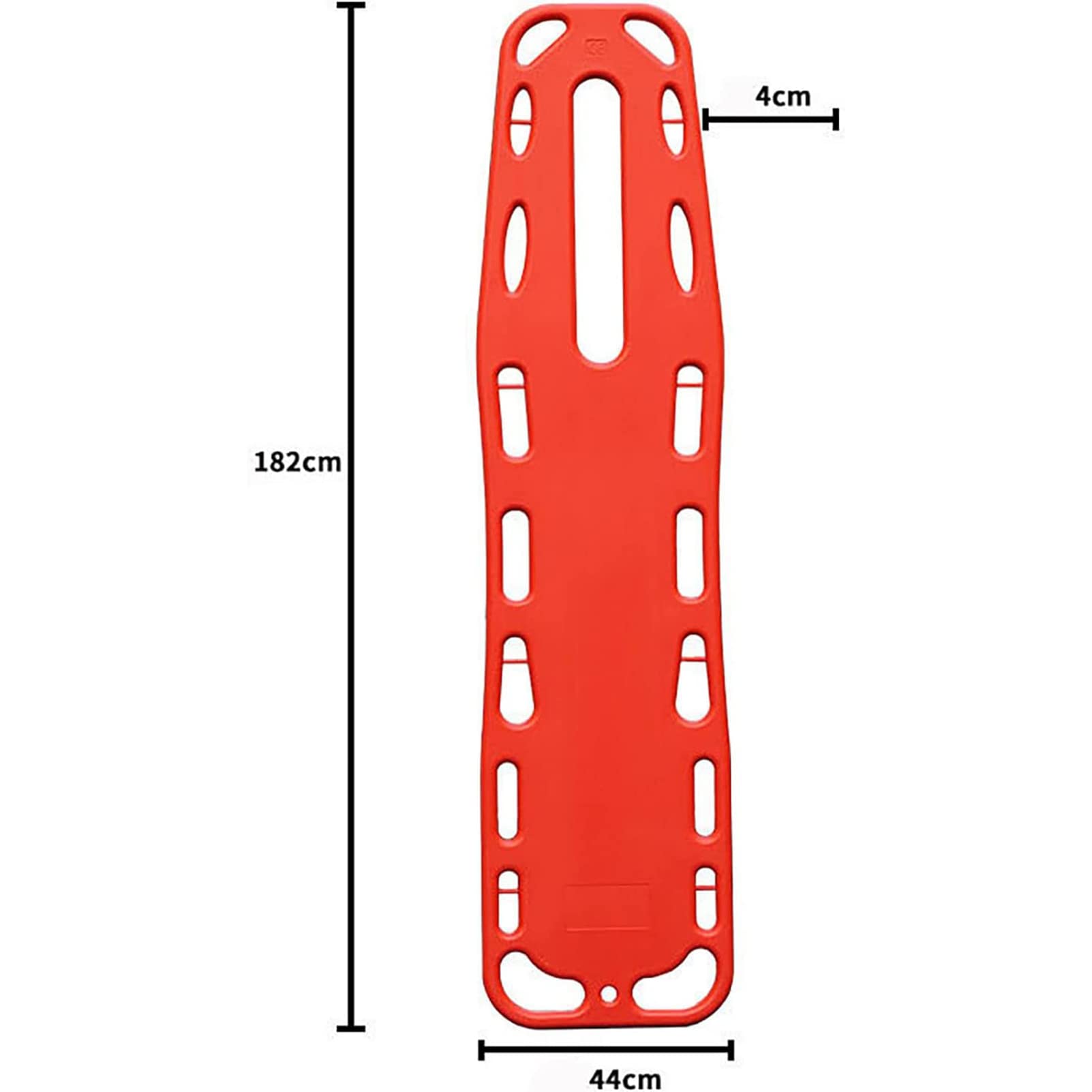 Civière de colonne vertébrale portable en plastique avec sangle fixe pour hôpital, clinique, ambulance à domicile