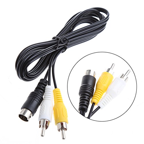 Câble composite RCA AV de 1,5 m pour console Sega Genesis et Mega Drive