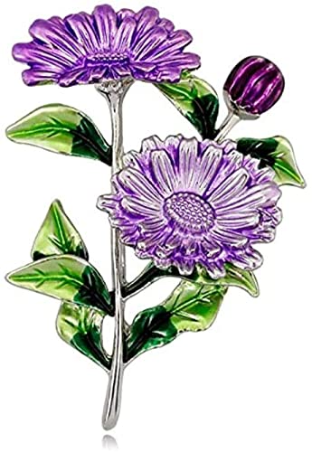 Boutonniere Novio Ramillete Broches pequeños de margaritas a la moda para mujer, broche de flores con goteo de aceite, alfileres de ramillete, broche para ropa Nupcial Ramilletes L0204