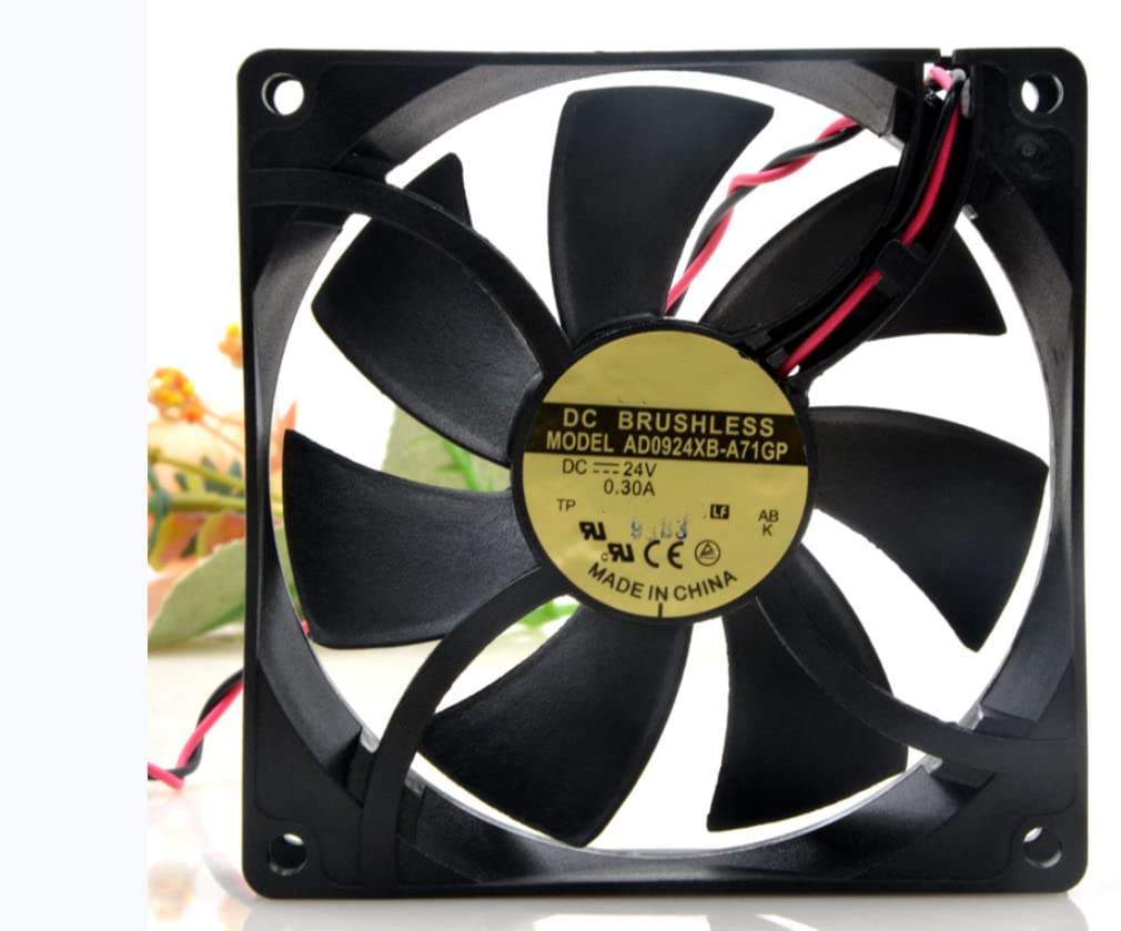 for AD0924XB-A71GP 24V 0.30A 3500RPM 60CFM 35.3DB 92X92X25MM 2-Wire Cooling Fan