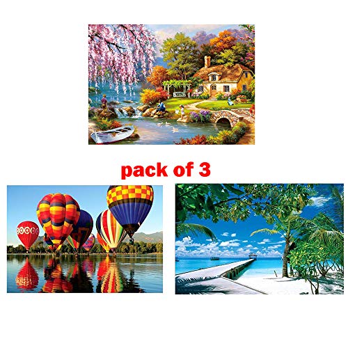 Most popular Jigsaw Puzzles Pack of 3- Each 1000PCs, Puzzle for Adults Kids