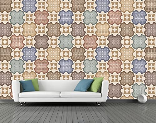 Image of CABANA HOMES Wall Stickers Botanical DIY 3D Wallpaper for Bedroom (45 x 125 cm, 1 Roll) (6 sq. ft) Decorative Self Adhesive Decal Home Decor Living Room Wardrobe Tiles Ceiling, Multicolour