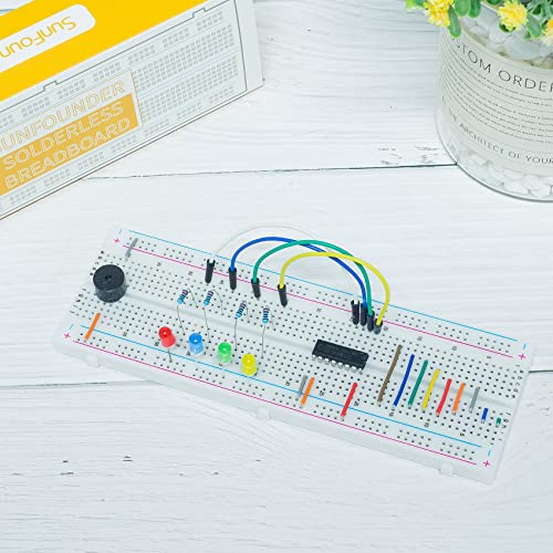 Image of SunFounder 5PCS Breadboards Kit Include 3PCS 830 Point 2PCS 400 Point Solderless Breadboard Compatible for Arduino Proto Shield Distribution Connecting Blocks
