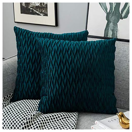 Yamonic Fundas de cojín de 2 Piezas 40x40cm Decoración Almohada Caso de la Cubierta Decorativo para Sofá Cama en Casa, Azul Verde