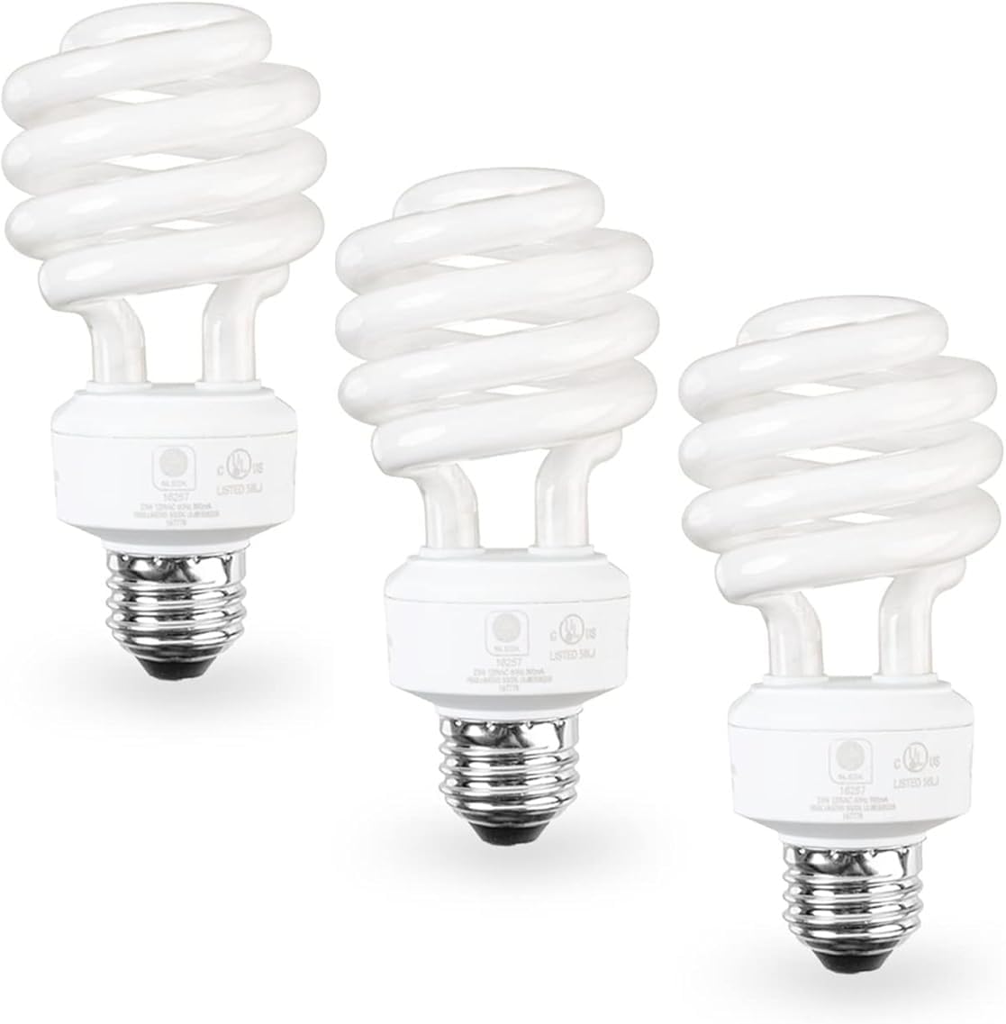 SLEEKLIGHTING E26 Standard Screw Base 23Watt CFL Light Bulb - 3 Pack 2700 Kelvin for a Warm White and 1600 Lumens (100 Watt Light Bulb Equivalent) - UL Listed