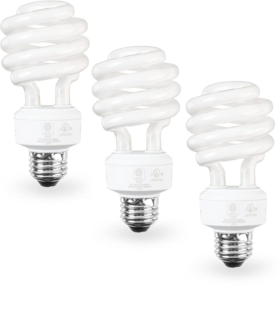 SLEEKLIGHTING E26 Standard Screw Base 23Watt CFL Light Bulb - 3 Pack 2700 Kelvin for a Warm White and 1600 Lumens (100 Watt Light Bulb Equivalent) - UL Listed