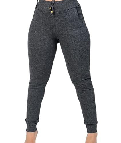 Calça Cintura Alta Gringa Ribana Canelada Moletinho Legg Moletom Legging Super Confortável Ideal Par