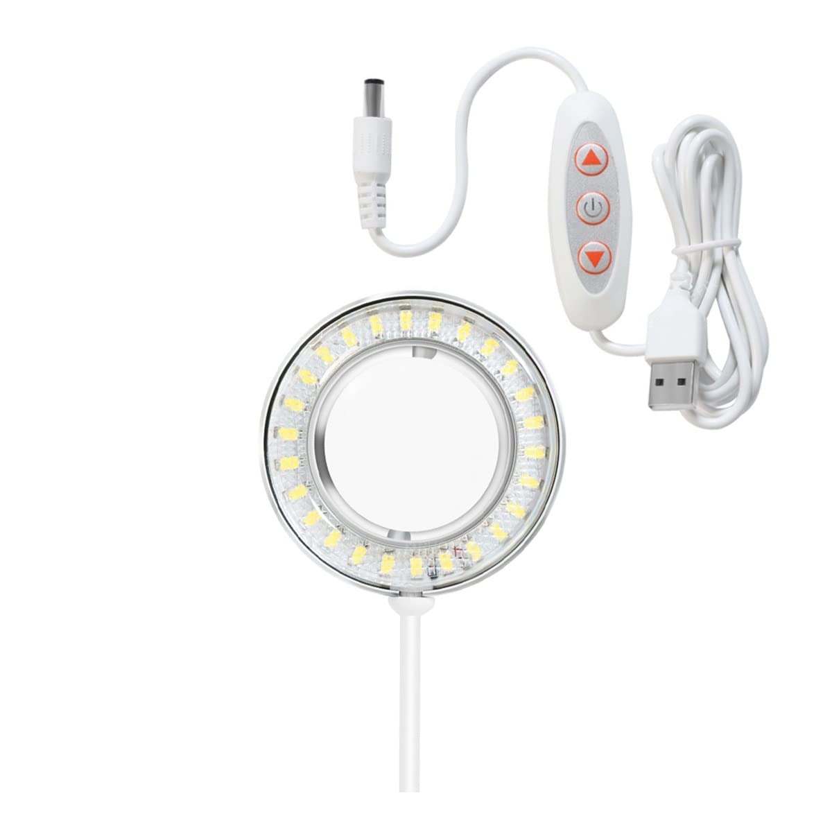 Microscope Adjustable Microscope LED Ring Light Adjustable 5V USB 60 LED Illuminator Lamp Mirror for Stereo Microscope Camera