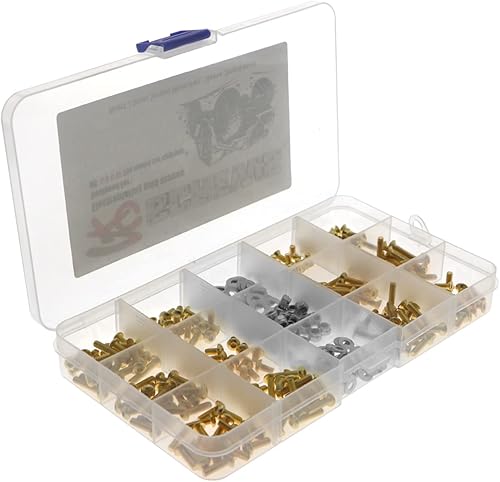 Miniatura 4 de ShareGoo - Kit de tornillos universales RC de 330 piezas, tornillos de cabeza redonda plana M3/M4, arandelas, tuercas hexagonales, compatible con