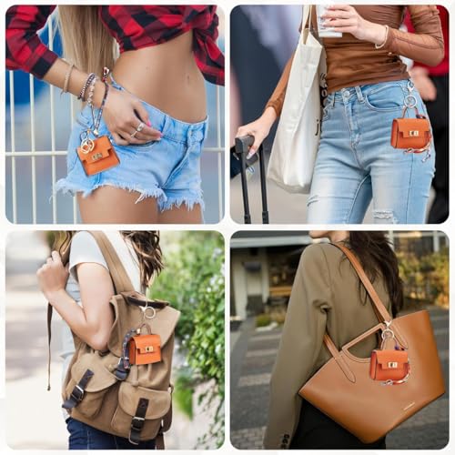 Image of SANNIDHI Bag Charm Mini Backpack Keychain for Women Small Pouch Coin Purse Headset Bag Key Ring for Woman Girls