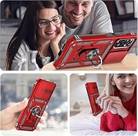 LeYi Hülle für Xiaomi Redmi Note 11/Note 11S 6.43" Kamera Objektivschutz Handyhülle&2*Displayschutz,Militärstandard Sturzfeste Schutzhülle Kamera Abdeckung Case MetallRing Halterung Handy Hüllen Rot – Ansicht 7
