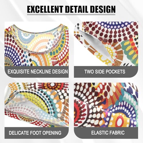 senya Short Sleeve Pajamas Sets Summer Cotton Sleepwear Colorful Circle4