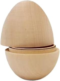 Golden Cockerel Set of 6 Blank Hollow Wooden Eggs