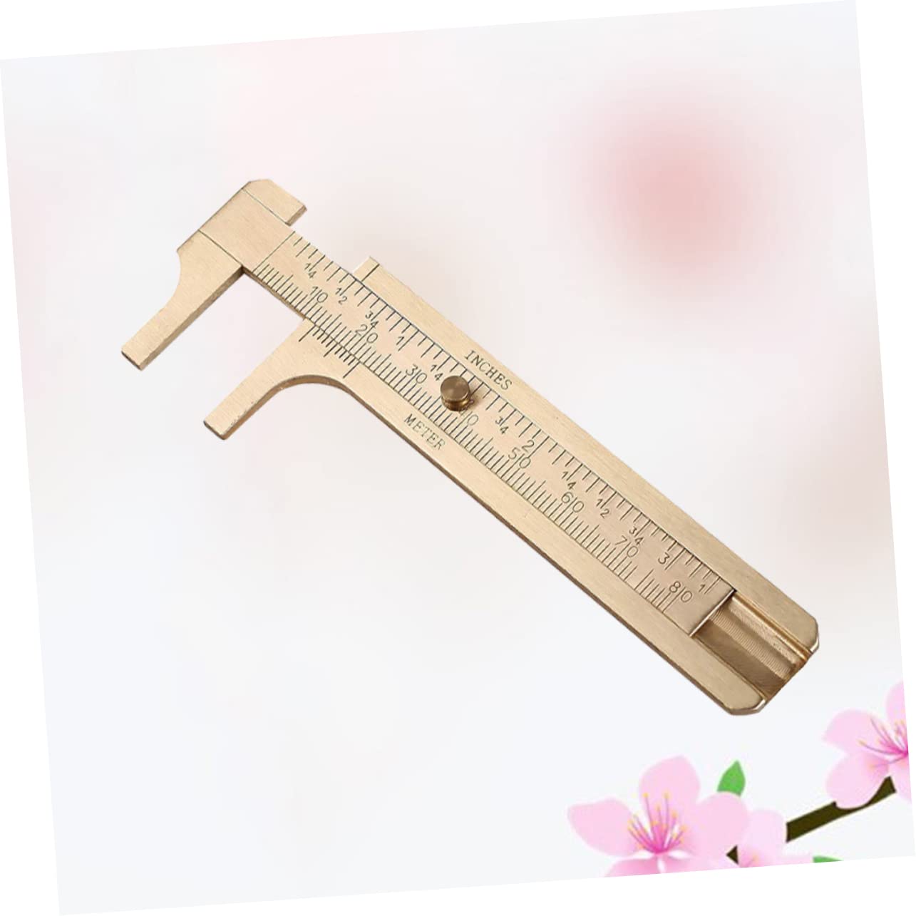 DOITOOL Pocket Caliper Copper Made Jewelry Measurement Tool Dual Scale High Precision Cm/inch