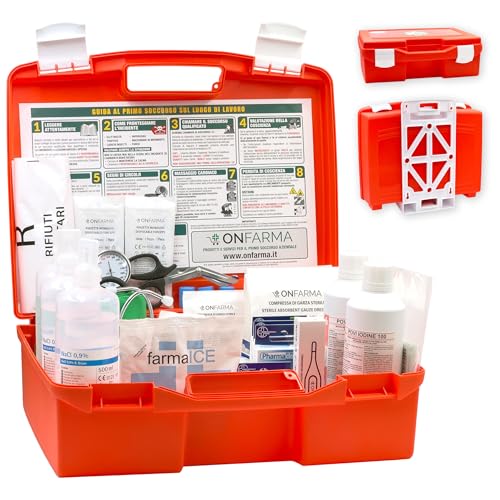 MEDIBOX2 Cassetta Primo Soccorso con Supporto e Misuratore di Pressione