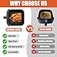 2 Stück Silikonform Heißluftfritteuse für COSORI Heißluftfritteuse 2 Kammern Airfryer, 8-in-1 Dual Zone Air Fryer XXL 8,5 L, Wiederverwendbares Airfryer Zubehör Silikon Einsätze für COSORI CAF-R901-AE