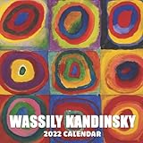 Wassily Kandinsky 2022 Calendar: Russian Expressionism Abstract Canvas Art Collection Squared...