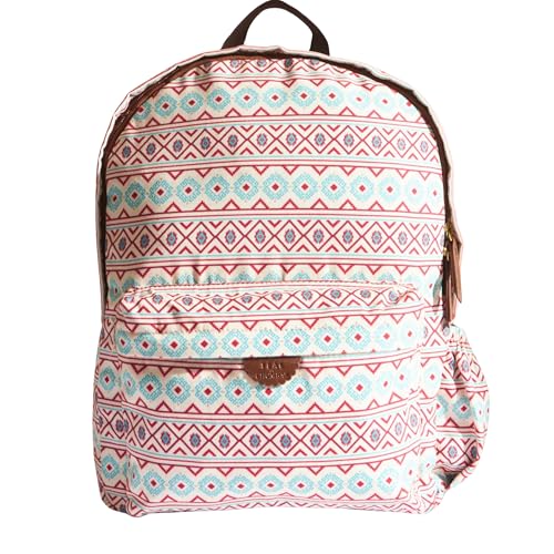 Image of TEAL BY CHUMBAK Laptop Backpack for Women, Stylish Canvas Bag for College, Office, School and Travel, Fits 15-Inch Laptop, Lightweight and Durable with Organizer