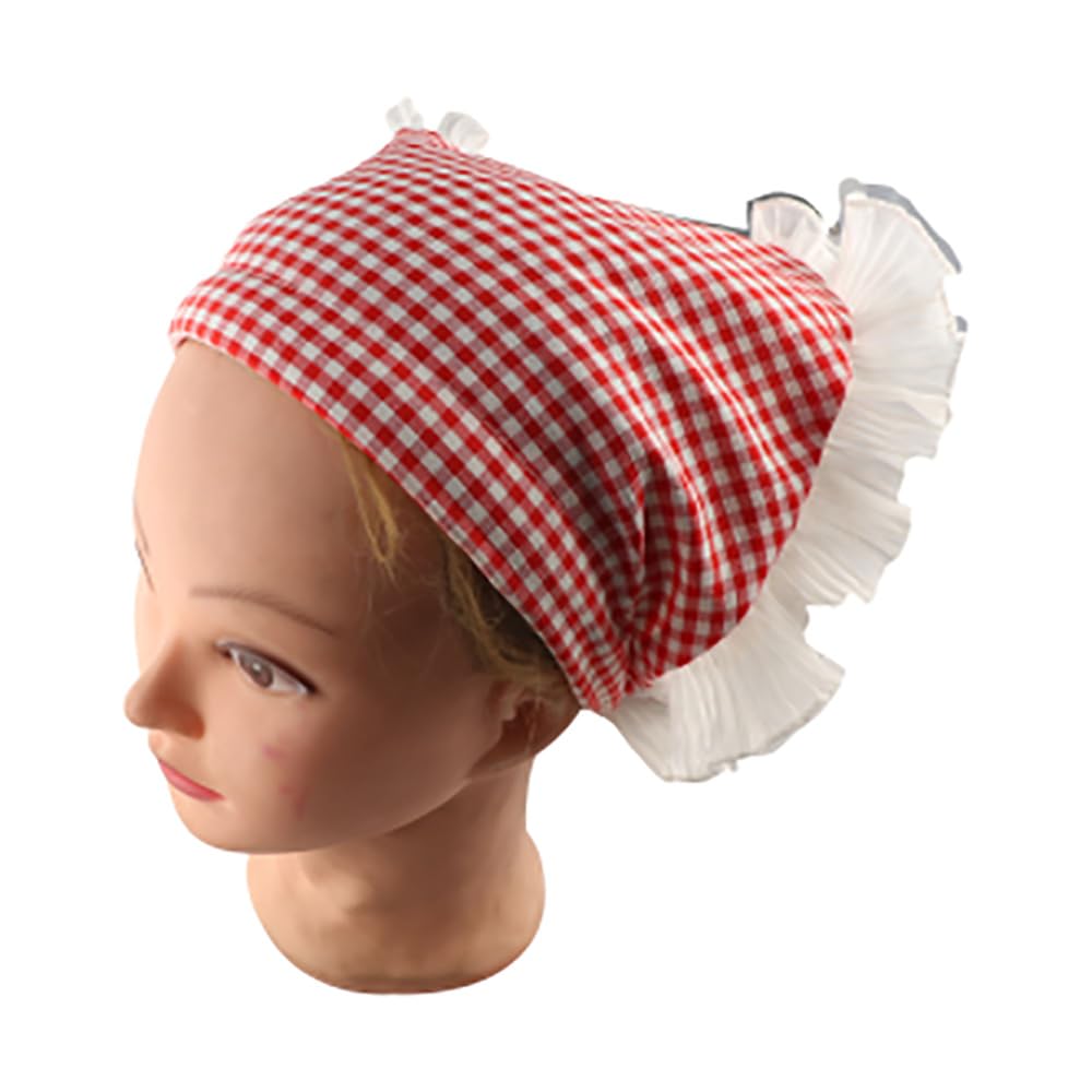 2Pcs Plaid Hair Scarf Headband, French Pastoral Hair Band Triangle Kerchief Hair Bandanas Sweet Beach Headwrap Hair Accessories for Women Girls - Image 7