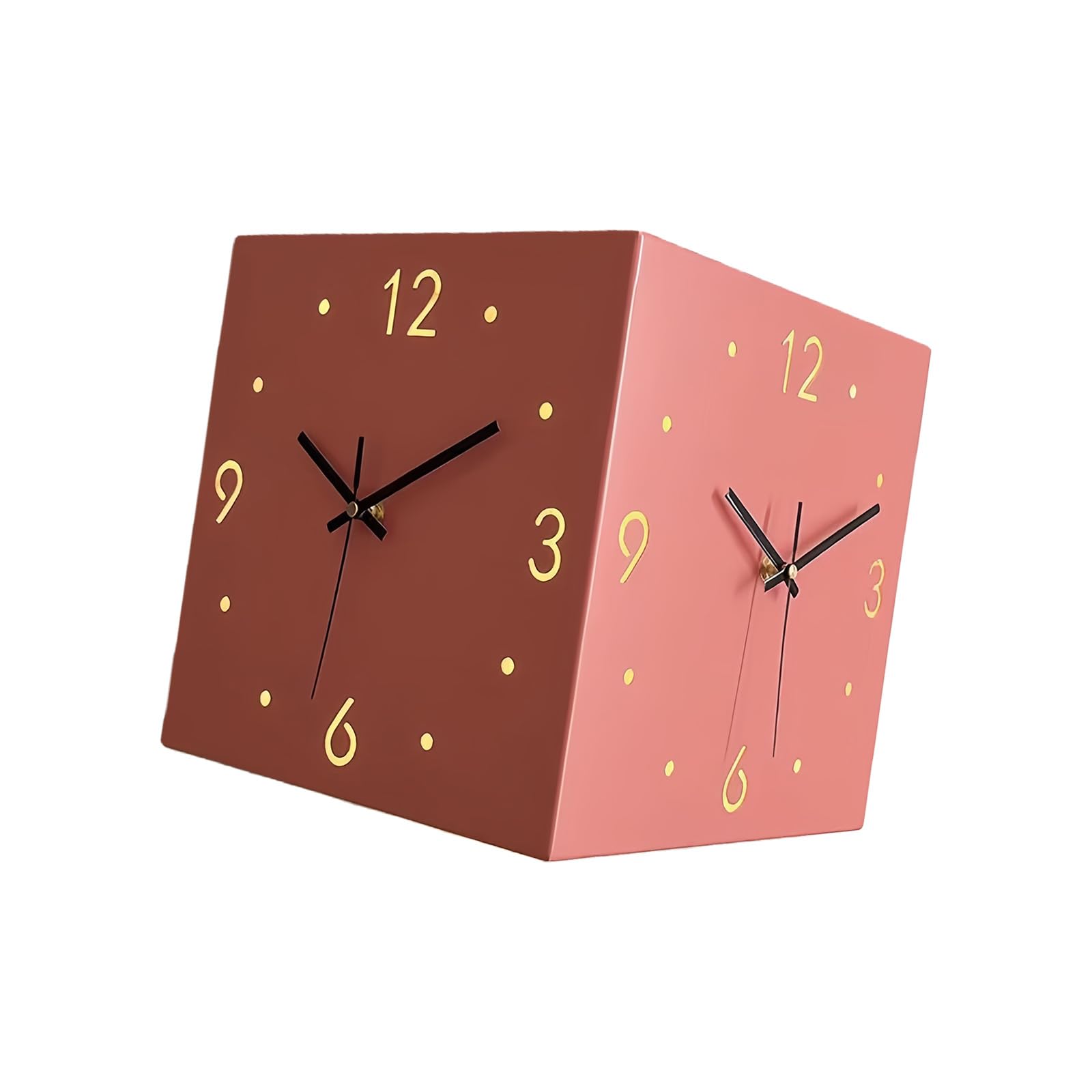 GTYLF Sided Corner Wall Clock, Battery Operated Silents Wall Clock for Bedroom Living Room Decors Decorative Clocks Battery Operated SILENTs Clocks