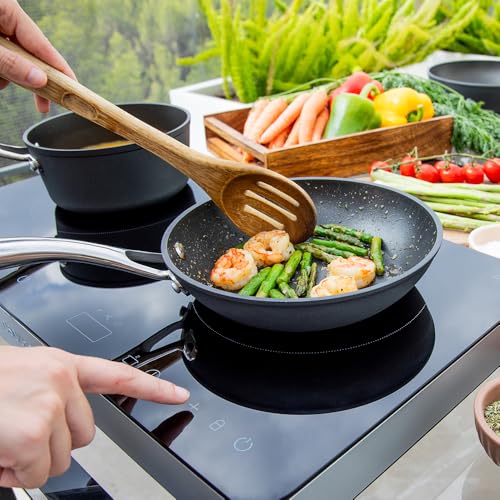 Cecotec Plaque à Induction Portable 2 Feux Full Magma Double, 3500W sur 8-10 Niveaux, Digitale, Contrôle Tactile et Programmable, Protection Surchauffe, AutoOff et Thermostat, Noir, 56 x 31 cm