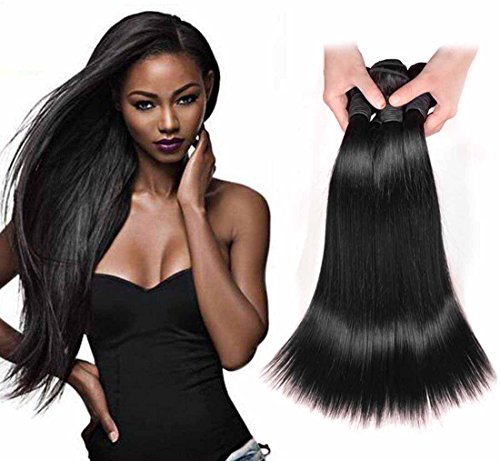Angel Hair 3 Bundles,Peruvian Virgin Hair,Straight Hair; Sew In Raw Unprocessed Weft Weave Remy Hair Extension 300 Grams Free Fast Shipping (10 12 14)