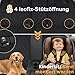 Angooni Auto Hundedecke Rücksitz - Hundedecke Auto Rückbank mit Isofix für Kindersitz (135×120cm) - Wasserdicht, Rutsch, Kratzfeste Hundeschutz Auto Rückbank - Rückbank Hundeschutz Universelle