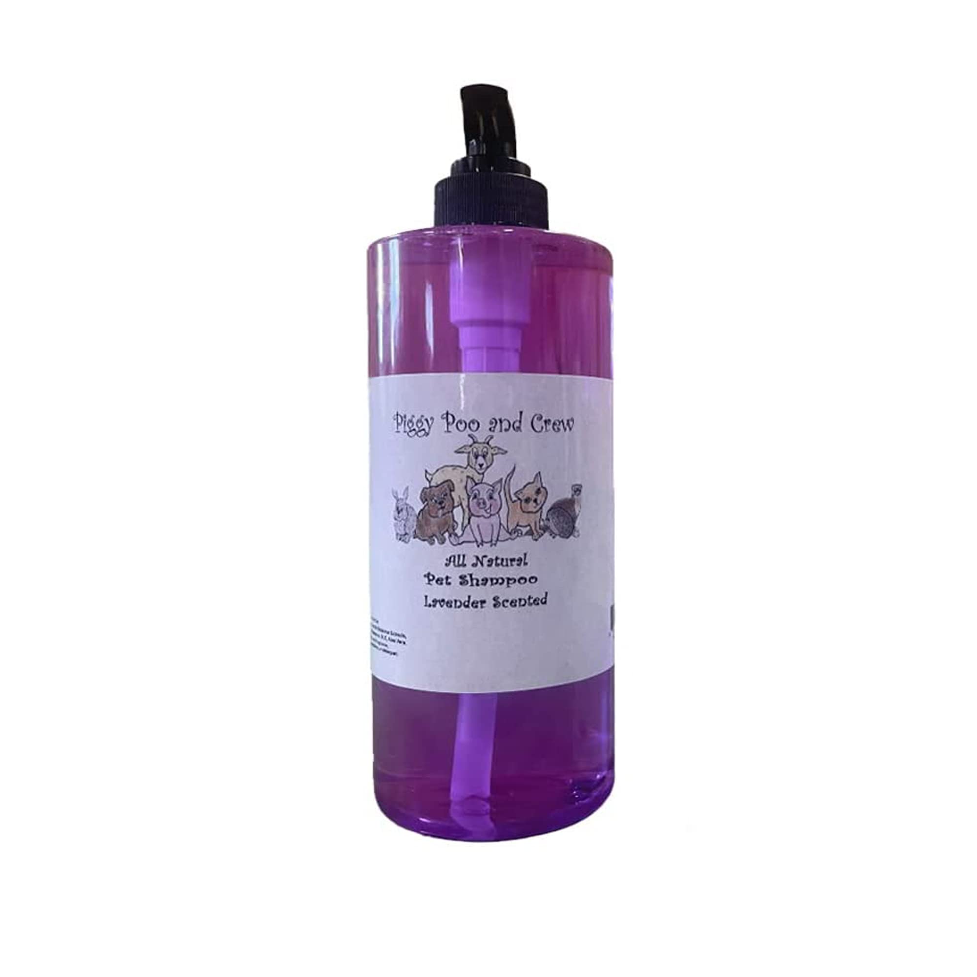 Piggy Poo and Crew All Natural Lavender Shampoo - Detergent Free - Does Not Strip Natural Oils - Made in USA - 26 Ounces - for Pigs, Dogs, and Other Small Animals