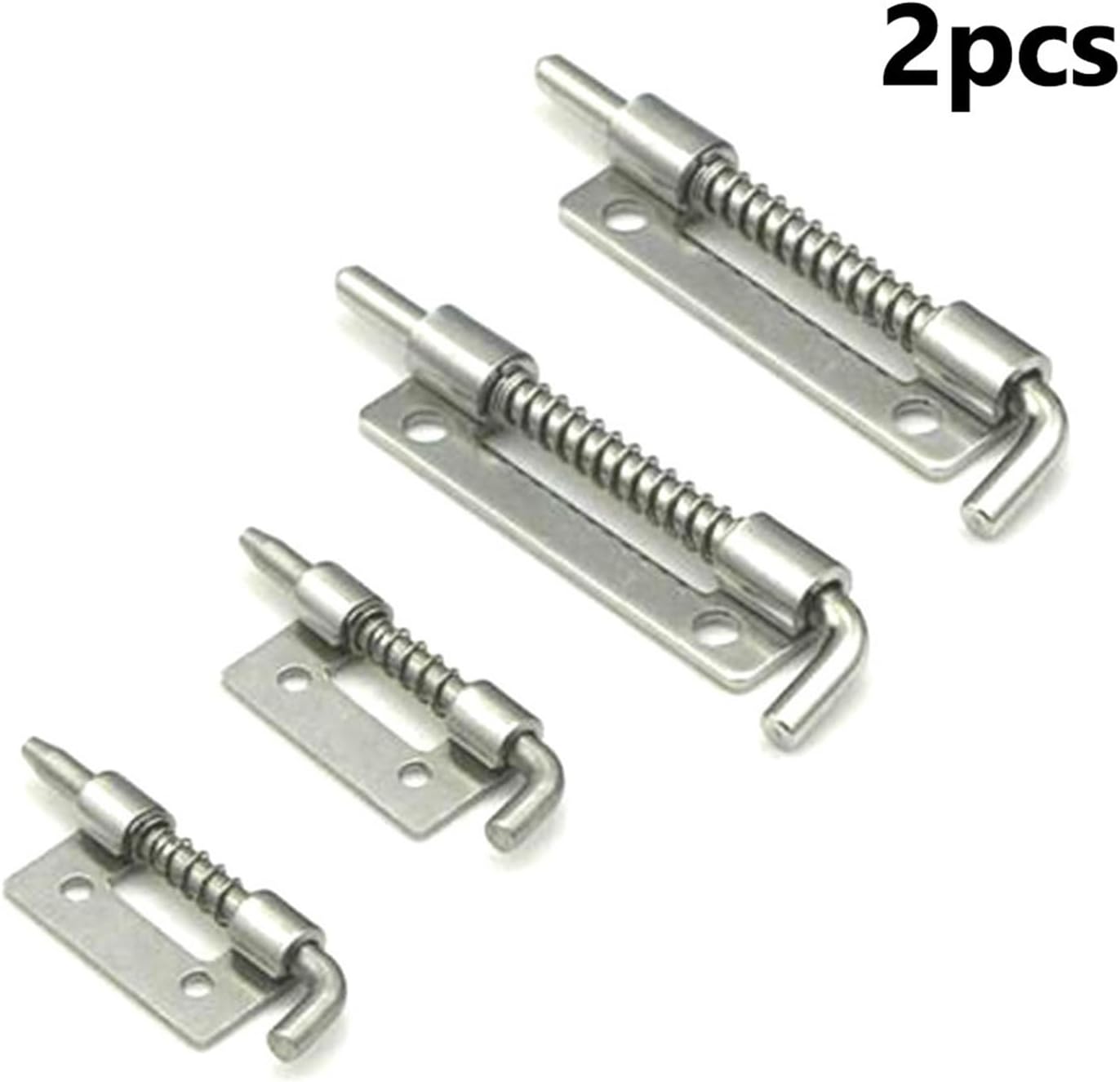 2Pcs Garage Door Lock Latch Spring Latch Stainless Steel Spring Bolts Latches Security Bolt Latch Cabinet Hinges Hardware(89MM-Right)