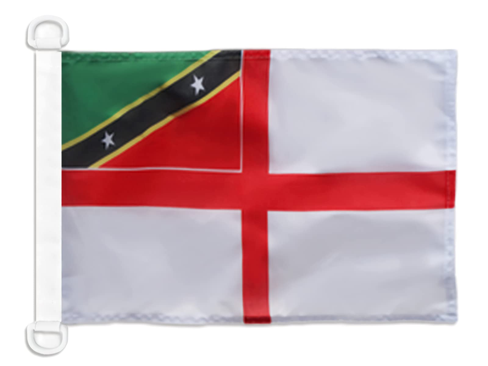 AZ FLAG - Saint Kitts and Nevis Naval Ensign Nautical Flag - 18'' x 12'' - For Outdoor and Boat - Nevisian War Banner Knitted Polyester with Two Plastic Rings - Vivid Colors - 12x18 in - 45x30 Cm — image 1