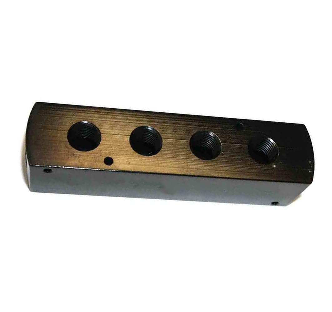LEFITPA Replacement 3/8 Inch FPT (Inlet) x 1/4 Inch FPT (4 Outlets) Aluminum Rectangle Pencil Manifold Reducer for Interstate Pneumatics FPM44SR