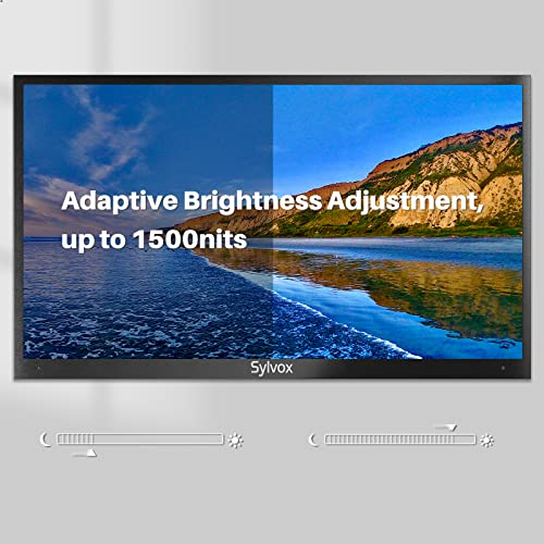 Image of SYLVOX Outdoor TV, 75 inch Waterproof 4K Smart TV, Outdoor Television Support Bluetooth WiFi for Full Sunshine Areas 2000nits (Pool Series)