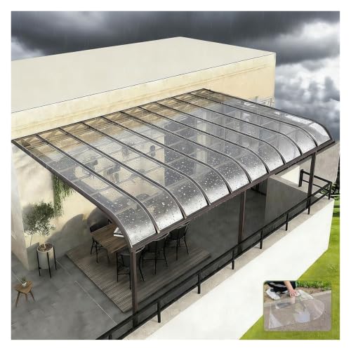 Láminas de Policarbonato de 1mm para Techos Invernadero Panel Aislamiento Fibra de Vidrio Resistentes Fáciles Doblar para Casetas de Jardín, Patios(1x3m/3.3x9.8ft)