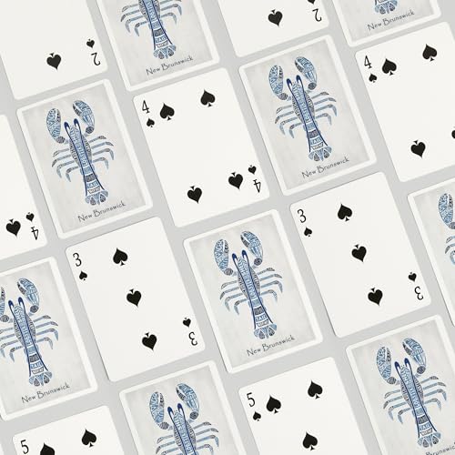 Baraja Lanterna Press New Brunswick Blue Lobster 52 cartas póker miniatura 4