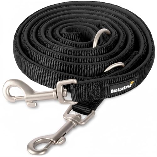 Rudelkönig Guinzaglio Bella – 2,30 m di lunghezza – guinzaglio regolabile per cani di taglia media e grande – guinzaglio morbido per cani in kaki