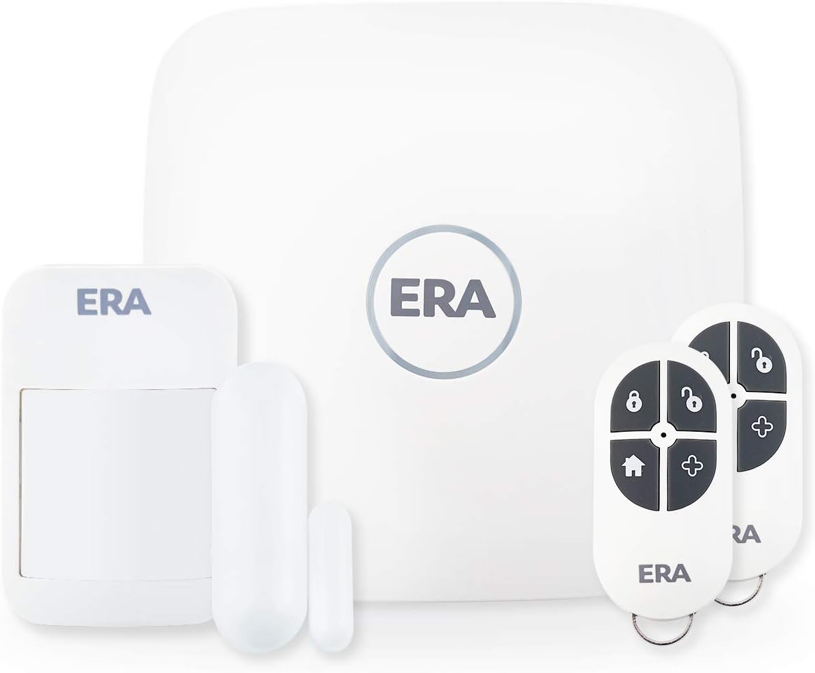 5 piece Home Security Burglar Alarm System by ERA Protect - Next Generation Smart Wireless House Alarm - Google & Alexa Compatible - Smartphone Control - Easy Install (Starter)