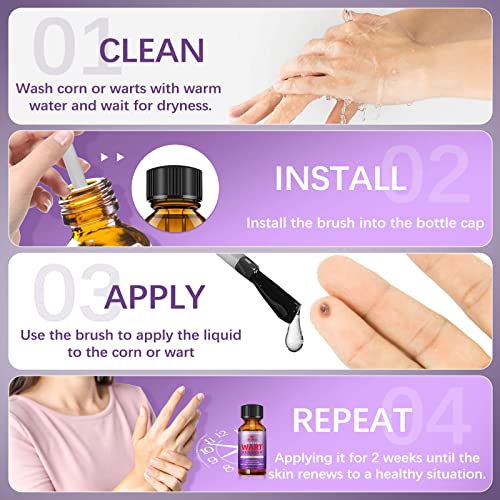 Dr. Derm Wart Remover Maximum Strength - Wart Remover Fast Acting Liquid Gel - Plantar And Genital Wart Treatment, Wart & Corn Remover For Corn, Common Wart, Flat Wart, Natural And Safe - 0.5 Fl Oz #TOP3
