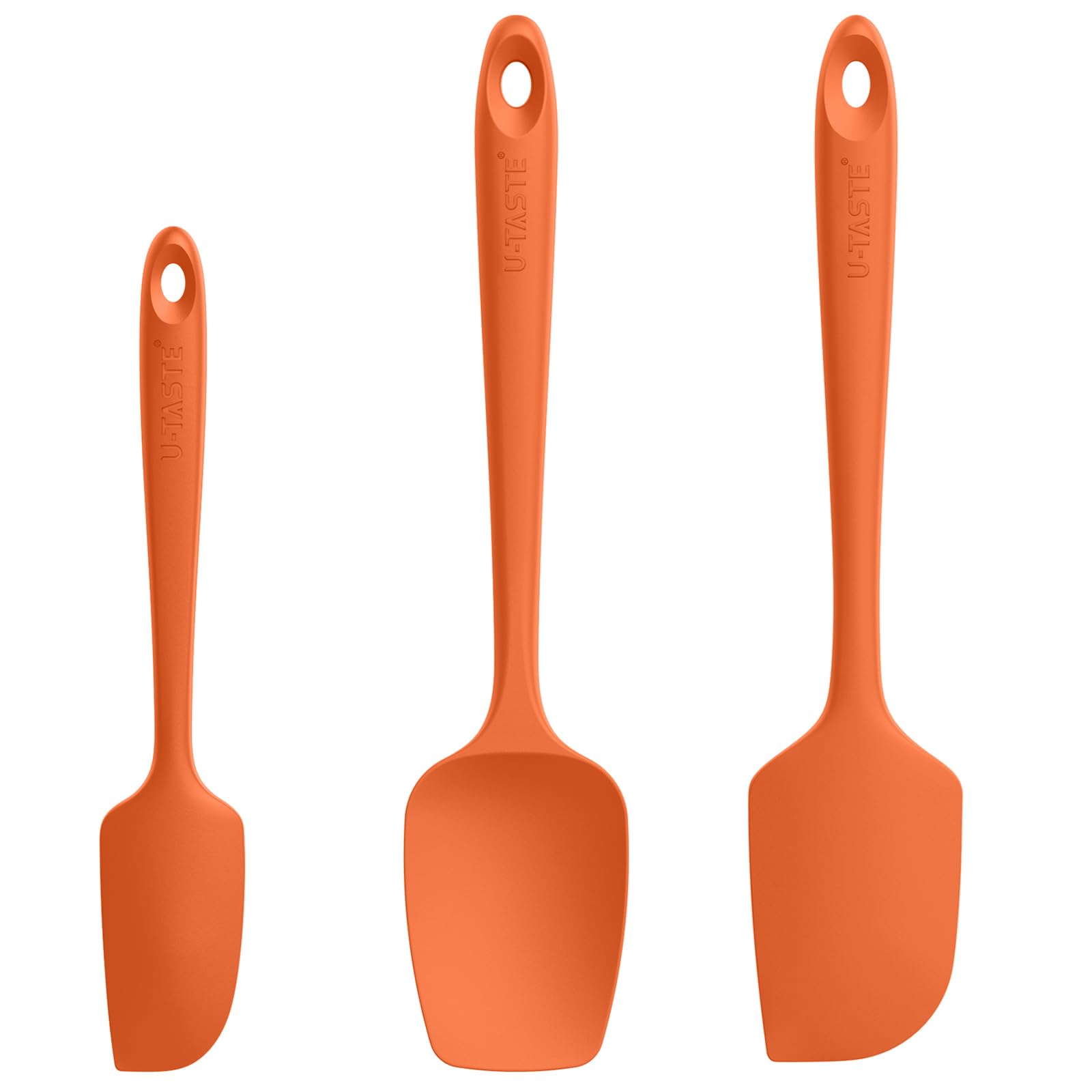 U-Taste Silicone Spatula Set of 3, 250℃ Heat Resistant, Orange — image 1