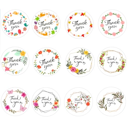 120Pcs Thank You Stickers 1.5 Inch Round Thank You Labels Stickers