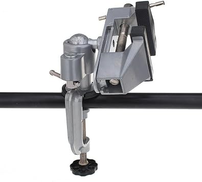 Rotating Bench Vice, New 360 Degree Rotating Mini Vise Tool Jewelers Hobby Lathe Clamp Bench Vice (Silver)