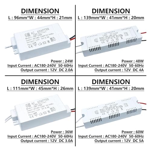 Alimentation électrique 12V stable contre le scintillement LED