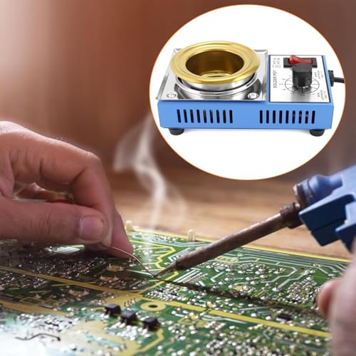 Elektryczny kociołek lutowniczy, elektryczny piec do topienia, lutowniczy, 500g/800g/1200g, regulowana temperatura 200-450°C do topienia metalu 250w