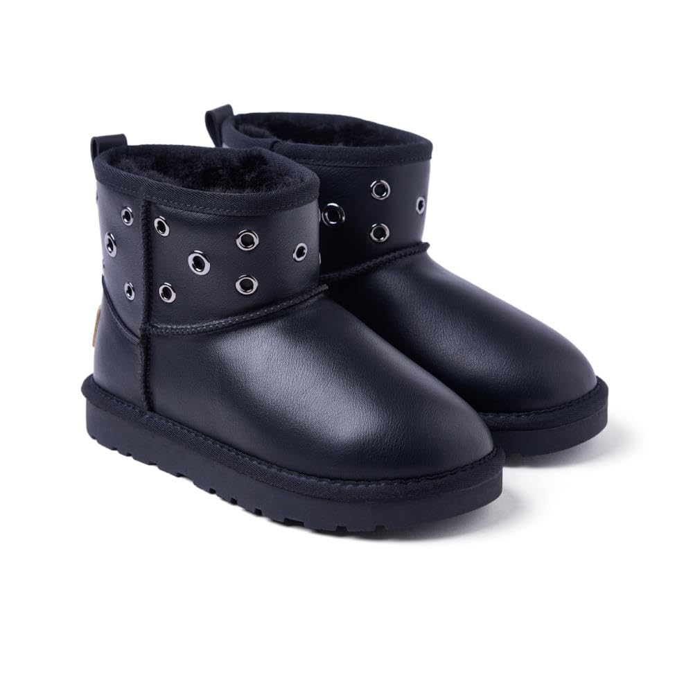 GIOSEPPO Women's Osakis Oxford Boot, Black/White, 7 UK
