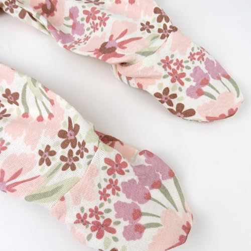 Image of HonestBaby Baby 3-Pack Footed Pants Roomy Fit Pull on Bottoms 100% Organic Cotton for Infant Baby Boys, Girls, Unisex
