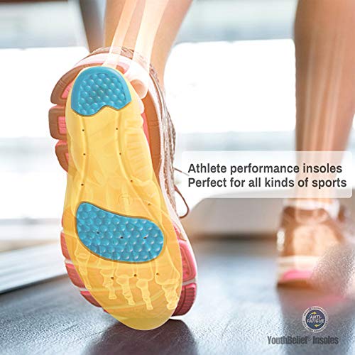 Insoles for Sneakers Athlete Performance Full-Length Gel Shoe Inserts with Memory Foam Shock Absorption Inserts Stabilize and Support Your feet Enhance Athletic Performance - Thumbnail 4