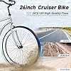 Multiple Colors Adult Beach Cruiser Bike, Single Speed Bicycles 26" Inch, Fixed Gear Single Speed Bike, Wide Wheels for Stability, Rear Coaster Brakes, Multiple Speed Options (Grey) #2
