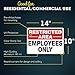 Restricted Area Employees Only Sign, 10x14 Inches, Rust Free .040 Aluminum, Fade Resistant, Made in USA by My Sign Center