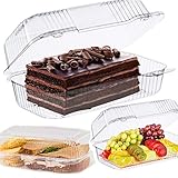 9 x 5 Dessert cake roll container Clear Hinged Lid disposable 9 x 5 great for Loaf Deep Cookies...
