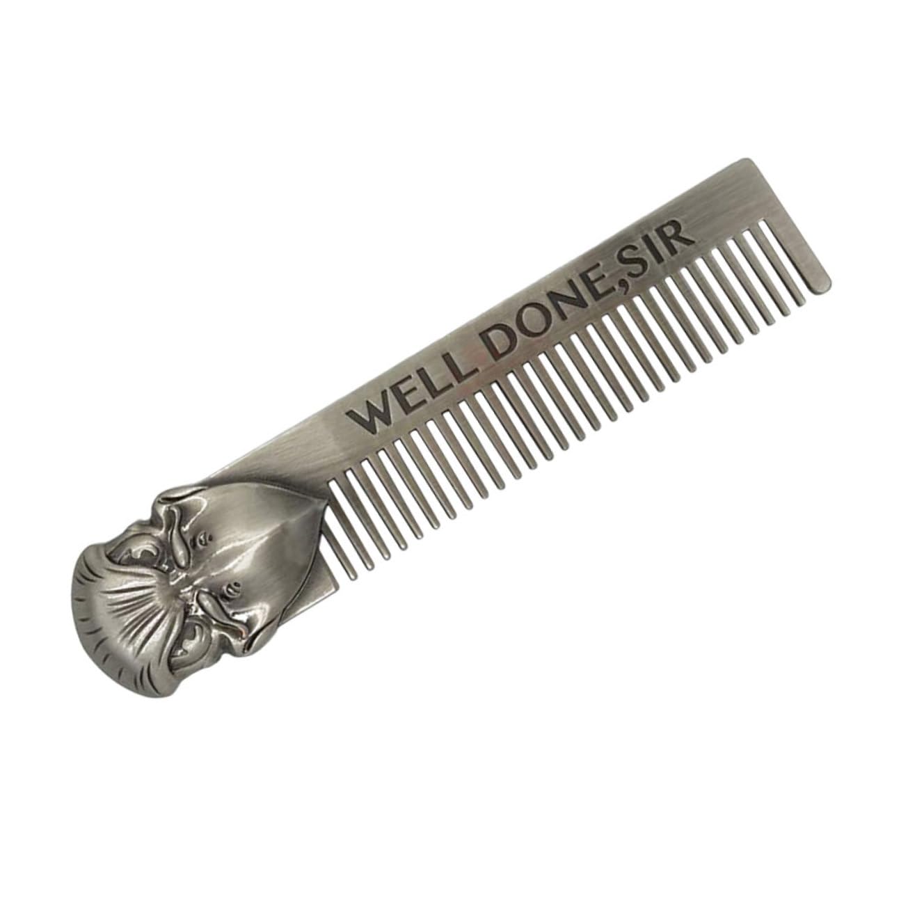 Didiseaon 3 Piezas peine para barba cuidado personal hair care haircare herramienta peine de pelo de metal s anticaspa modelado modelo pequeño fino hombre Acero inoxidable