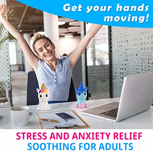 Anboor 2Pcs Squishies Unicorn Ninja Fox Toys Jumbo Slow Rising Food Soft Relief Stress Toy For Kids Adults #TOP7